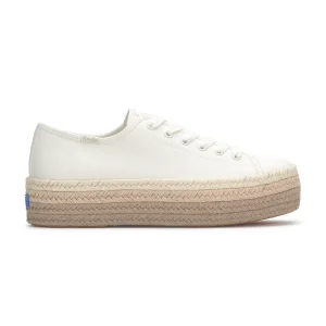 Triple Up Canvas Bottom Foxing Stripe Lace Up