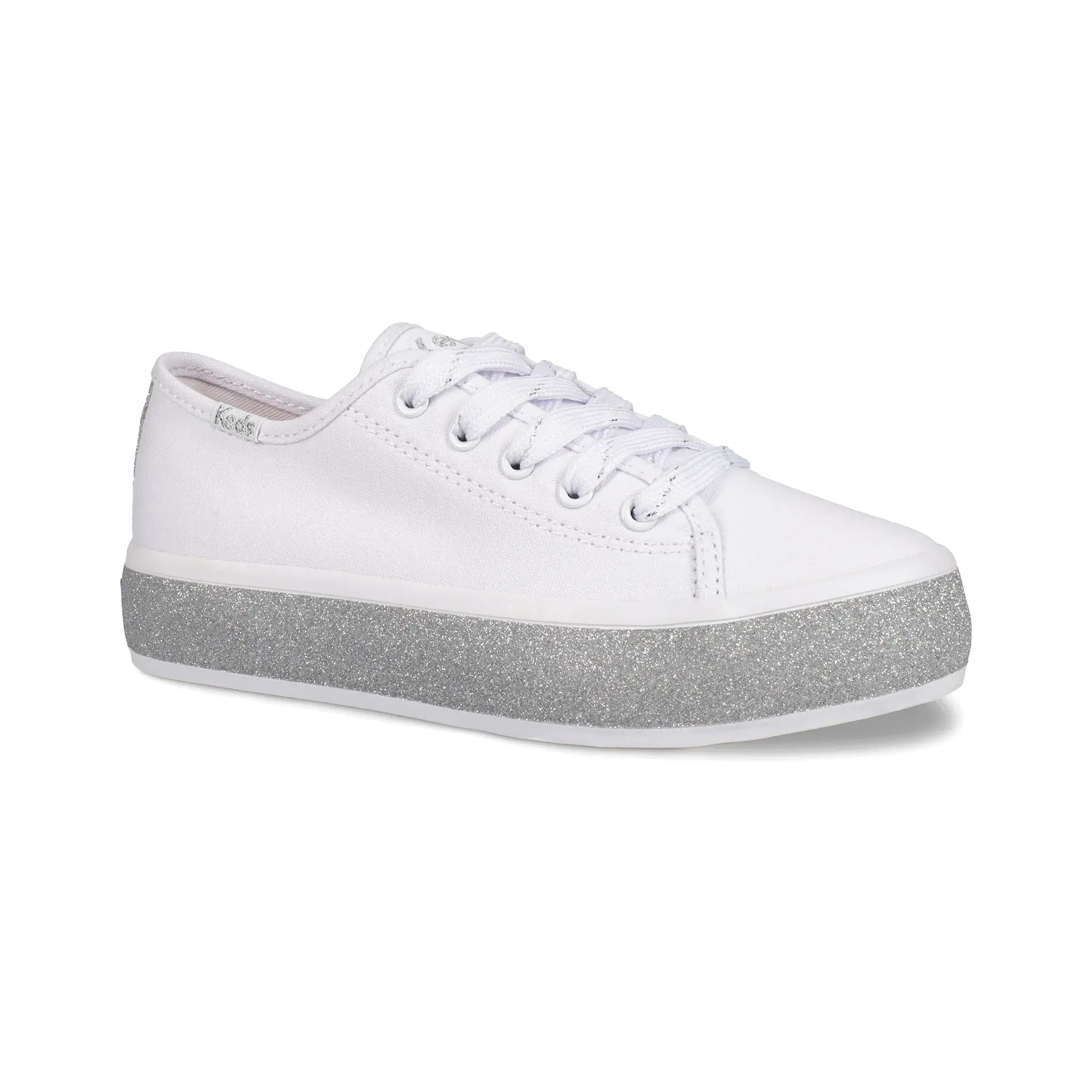 Big Kids Triple Up Glitter Foxing Lace Up - Image 2