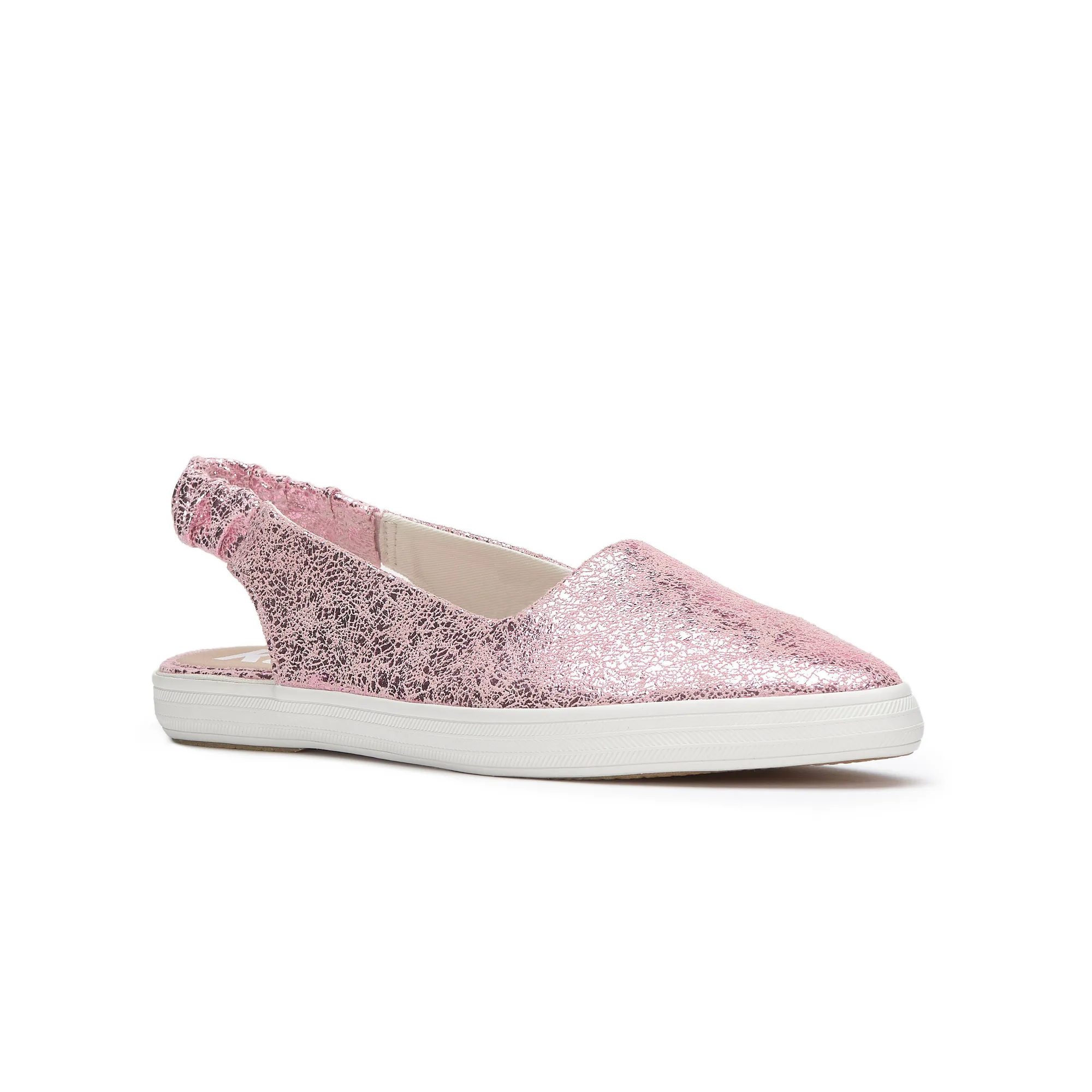 Point Slingback Distressed Metallic Leather - Image 3