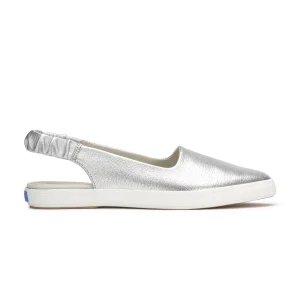 Point Slingback Washed Metallic Leather