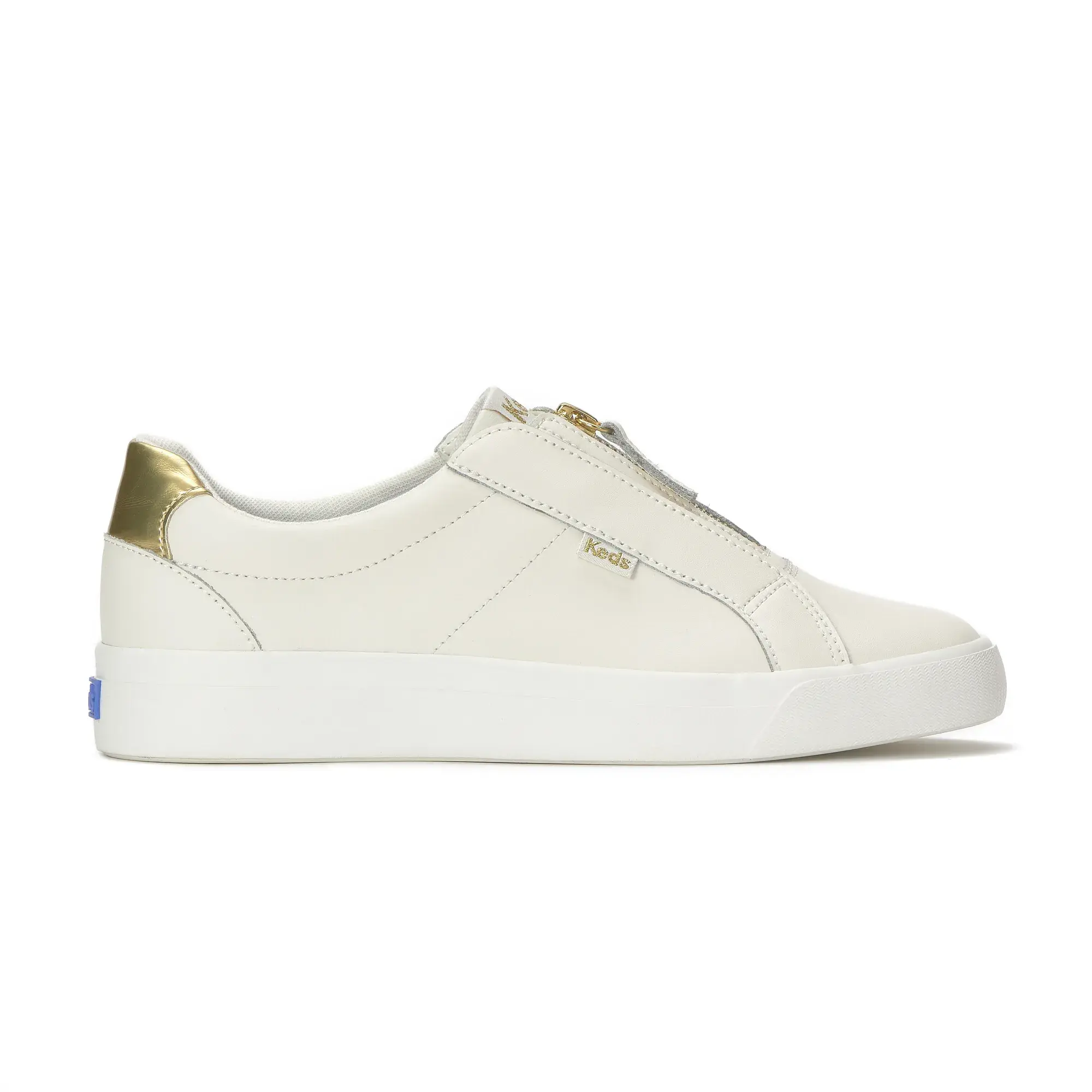 Pursuit Zip Leather Metallic Heel