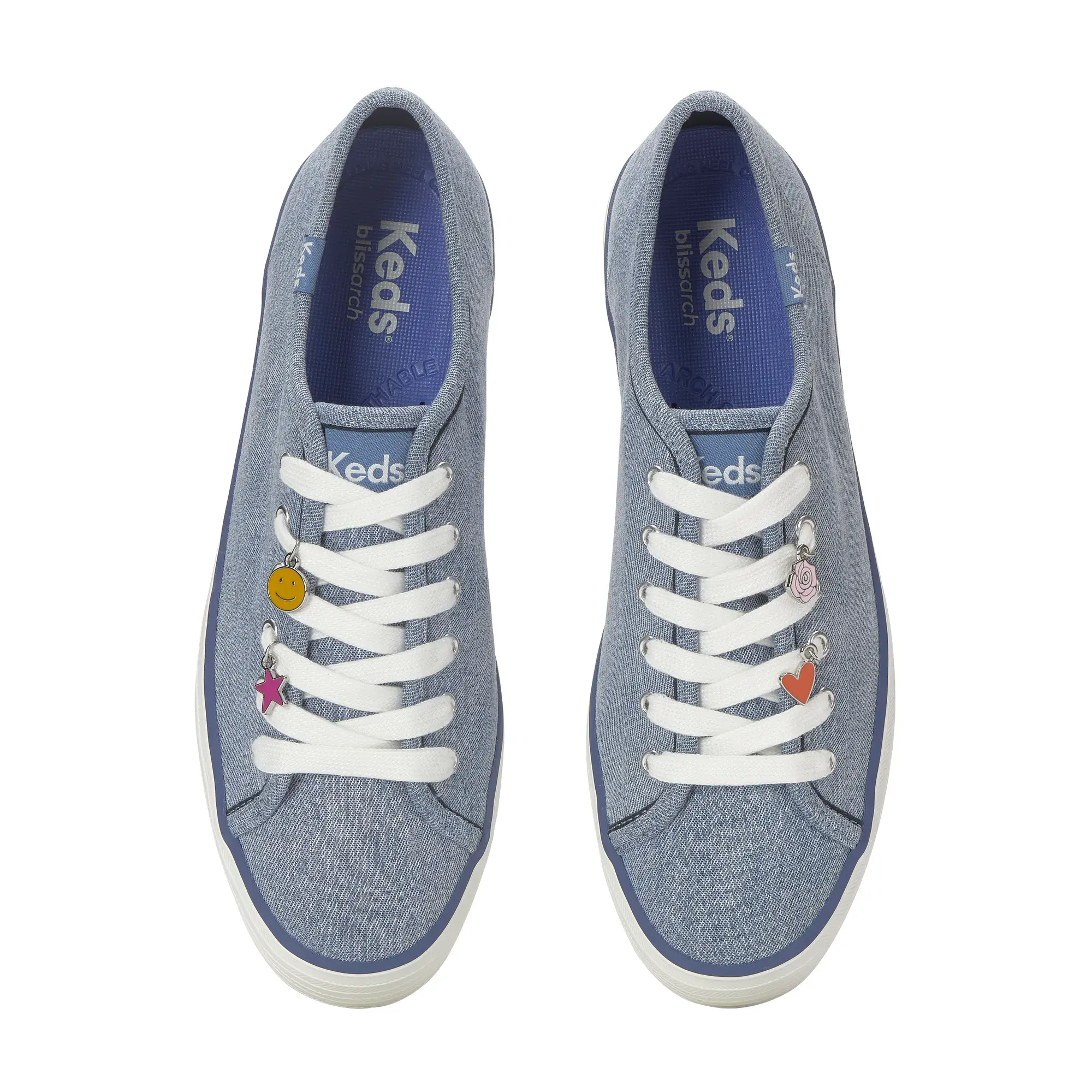 Triple Up Denim Charm Lace Up - Image 3