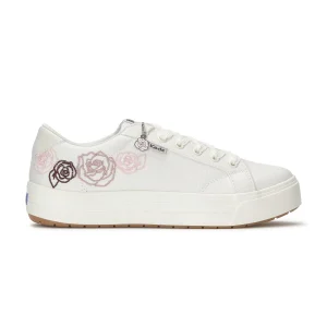 Park Canvas Rose Embroidery Lace Up