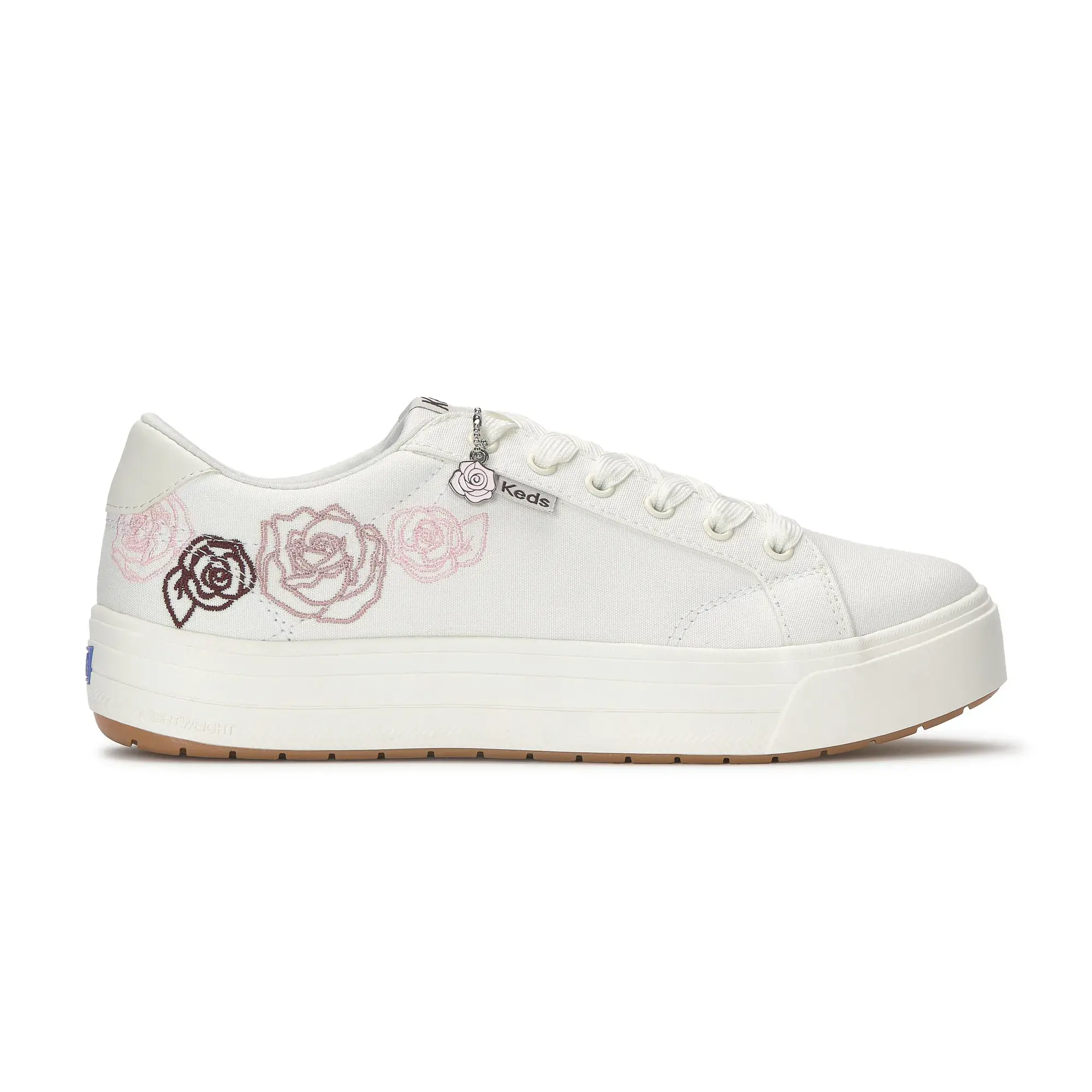 Park Canvas Rose Embroidery Lace Up