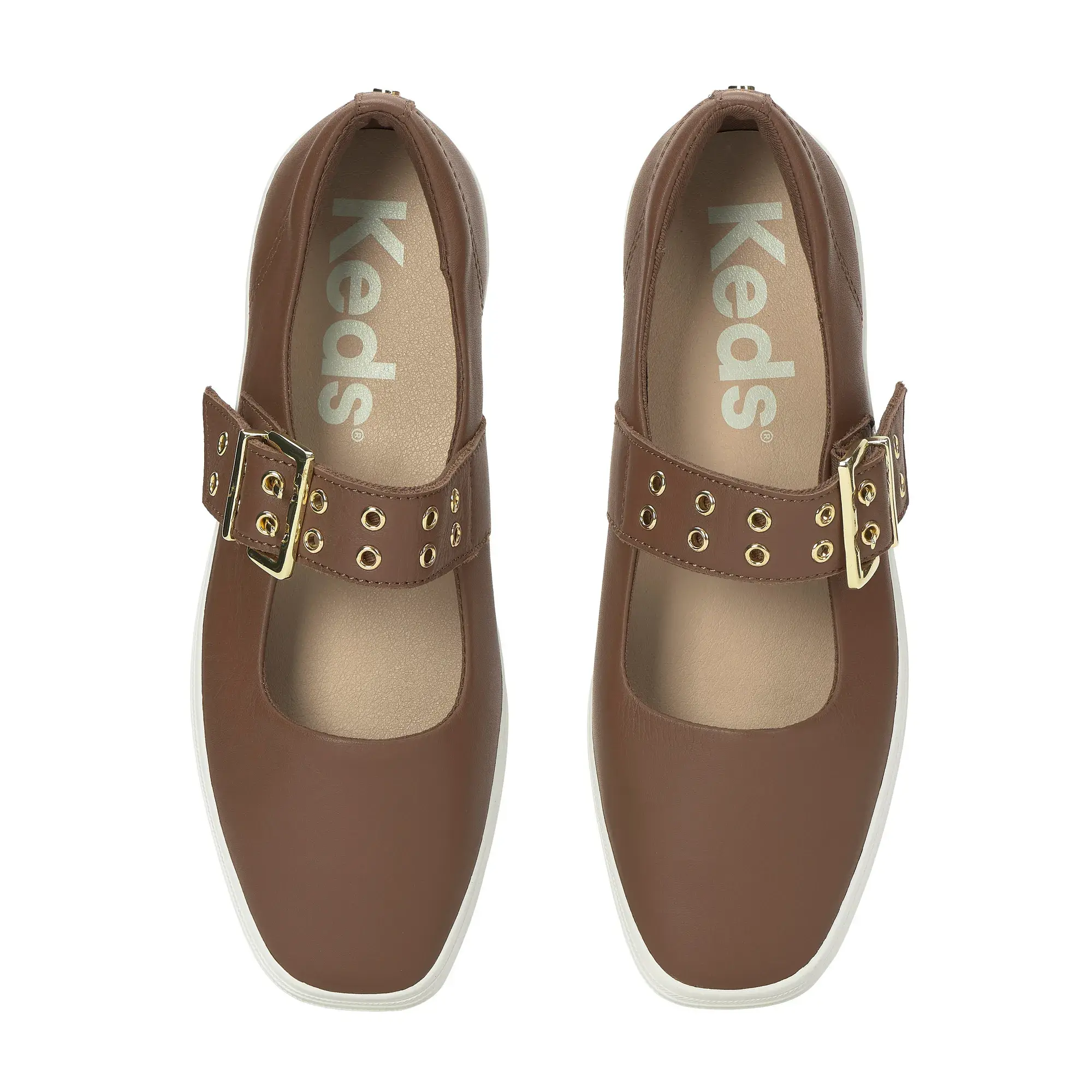 Square Toe Mary Jane Leather Grommet Buckle - Image 10