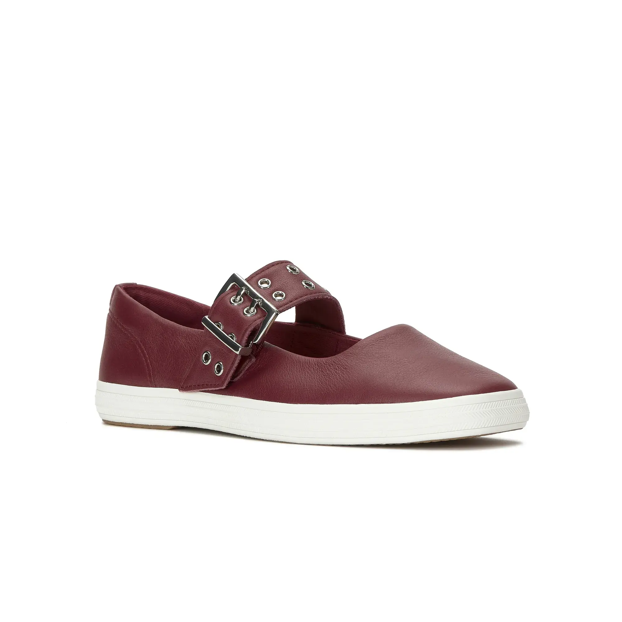 Square Toe Mary Jane Leather Grommet Buckle - Image 15