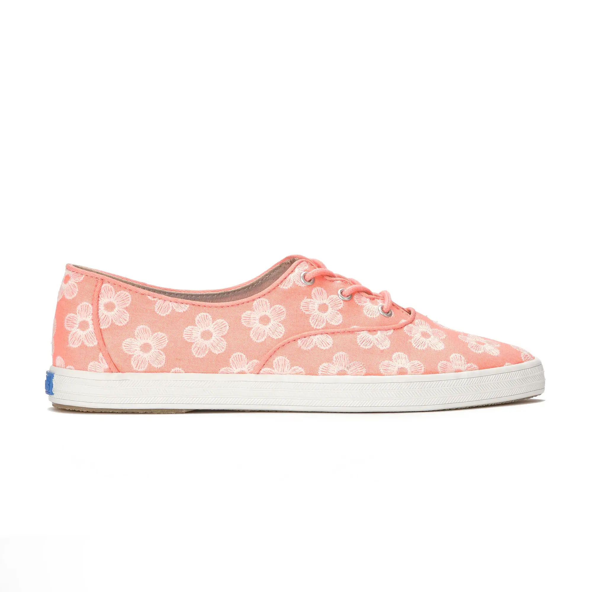 Champion Point Low Wave Canvas Floral Embroidery Lace-Up