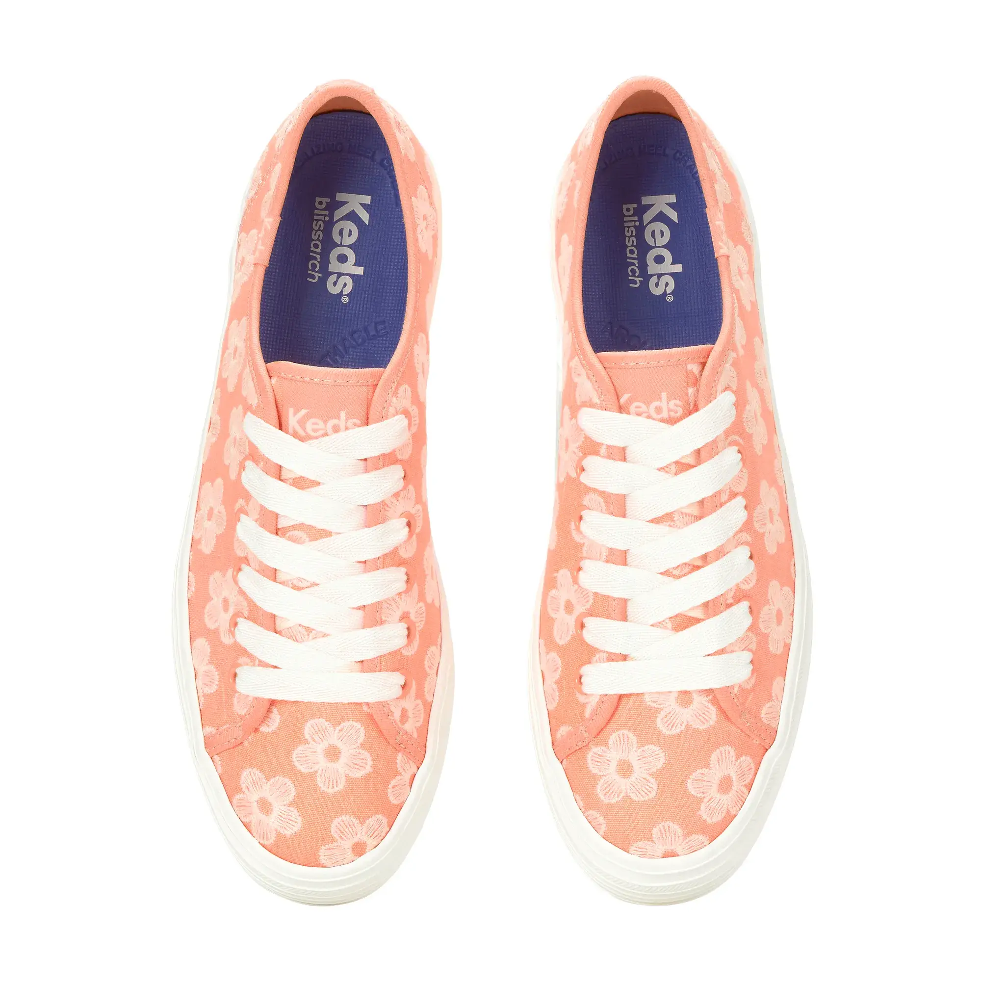 Triple Up Canvas Floral Embroidery Lace-Up - Image 4