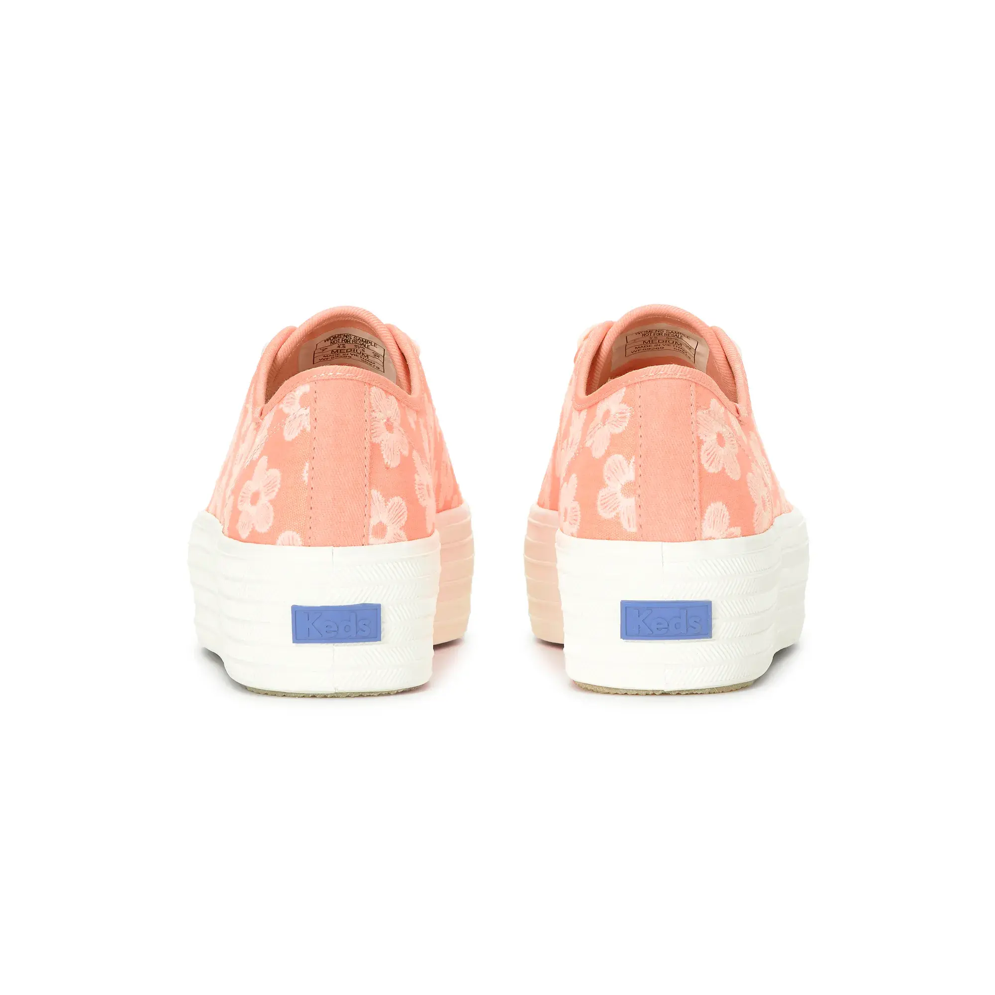 Triple Up Canvas Floral Embroidery Lace-Up - Image 6