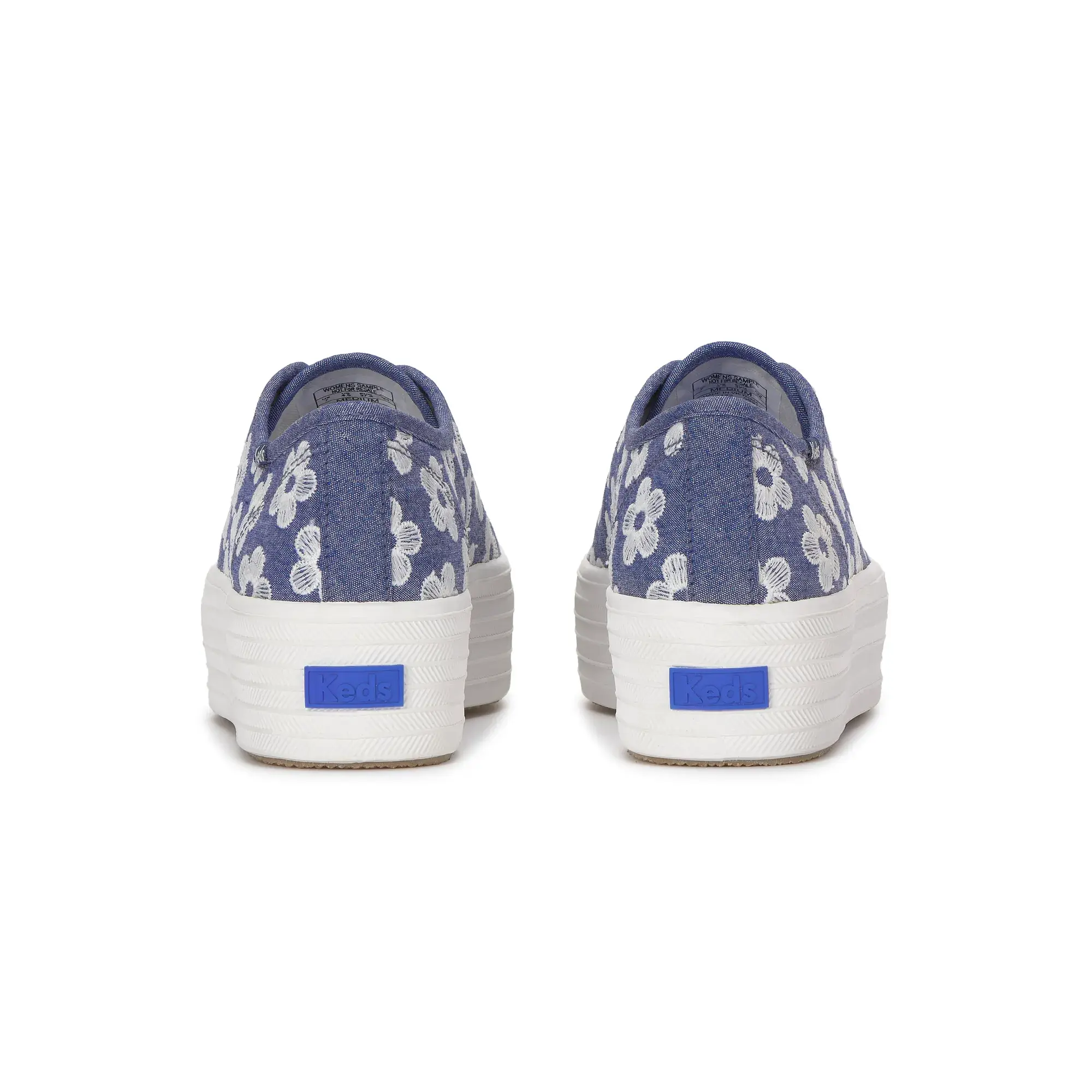 Triple Up Chambray Floral Embroidery Lace-Up - Image 6