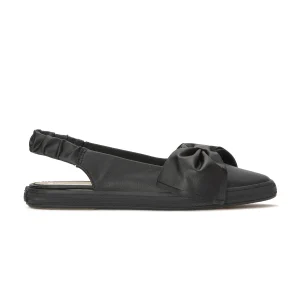 Point Slingback Leather Bow