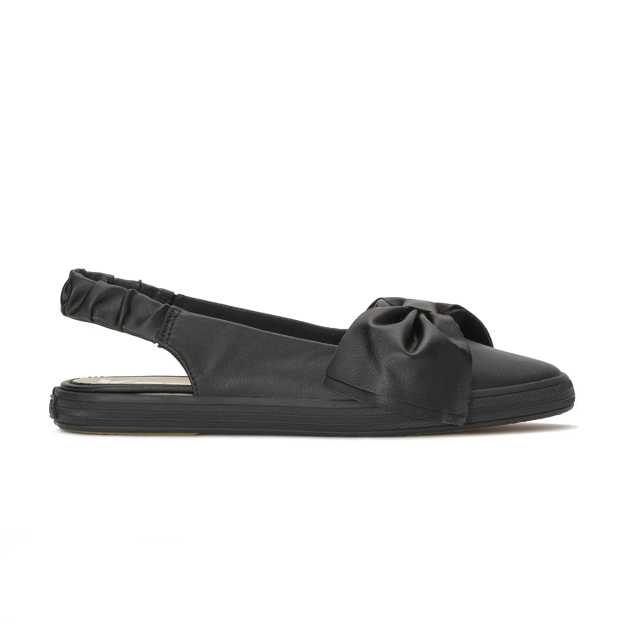 Point Slingback Leather Bow
