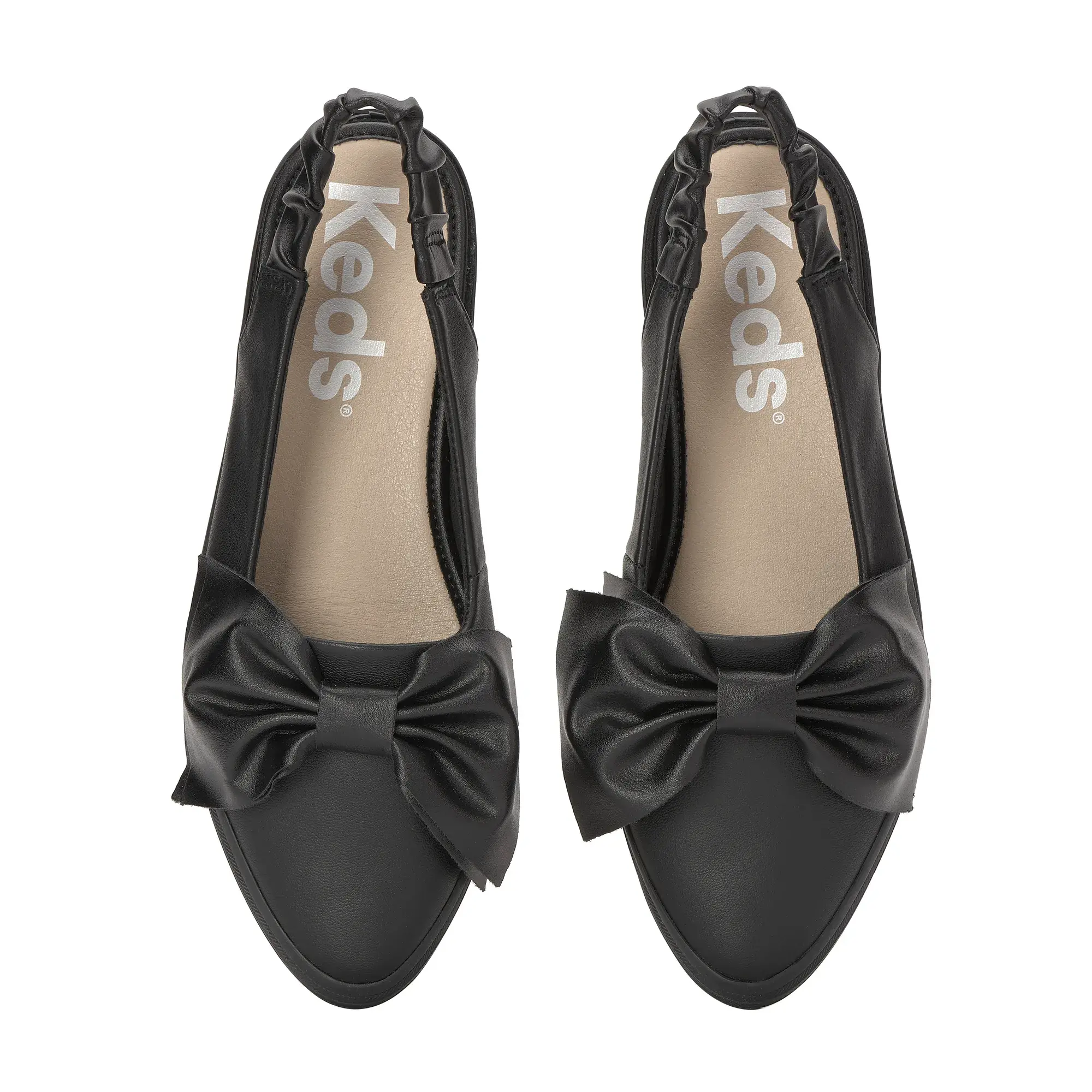 Point Slingback Leather Bow - Image 3